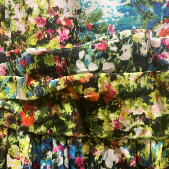 ESHAKTI Floral Sundress Lace Embroidery Trim Chest Ruched Waist 3X Maxi EUC - Picture 3 of 7